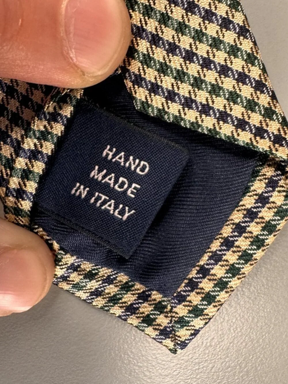 NWT Polo Ralph Lauren Blue Label Green Blue Shepherd Plaid Italy Silk Neck Tie